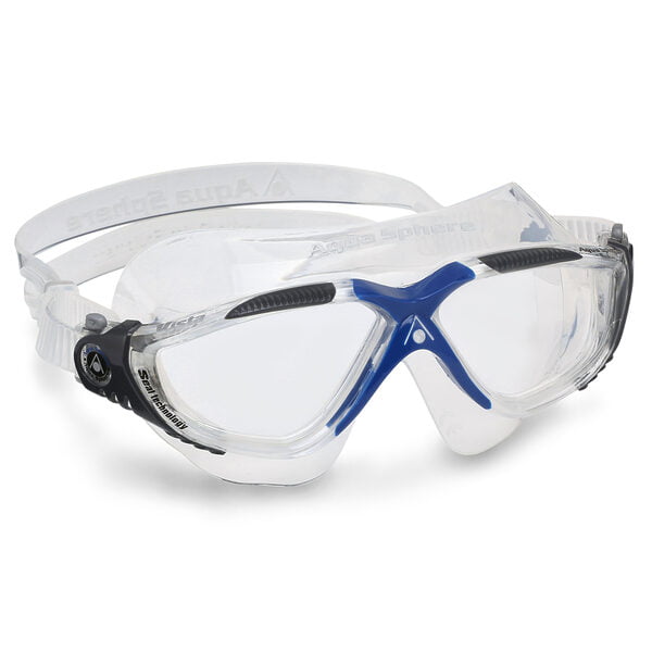 Vista Clear Blue Black 1 - Vista Swim Mask